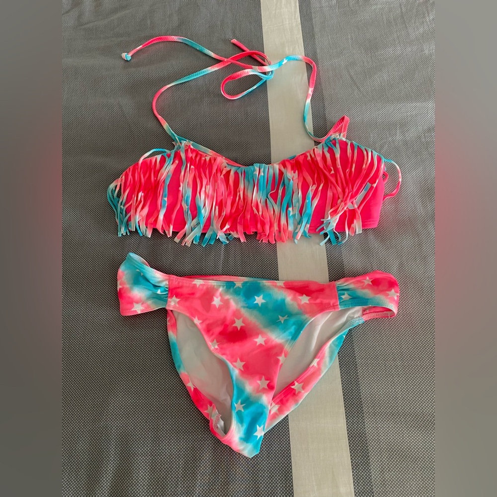 Victoria's Secret Women’s Bikini - Pink and Blue Star Design